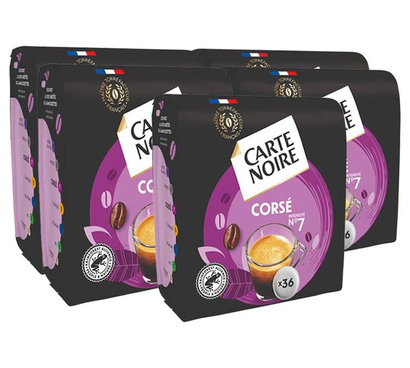 Lot de 180 Dosettes souples n&deg;6 Cors&eacute; 5 x 36 - Carte Noire image number 0