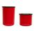 Lot de bo&icirc;te de conservation m&eacute;tal rouge cerise mat 250 gr et 500 gr - Airscape image