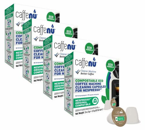 Capsules de nettoyage pour Nespresso&reg; Original x4 - Formule Eco - CAFFENU
