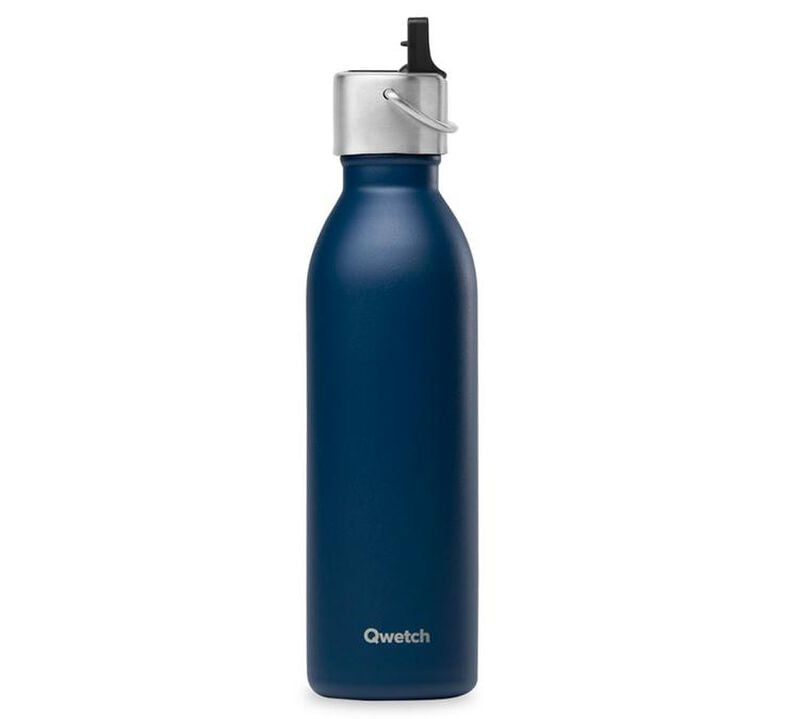Gourde isotherme Active avec bouchon sport bleu marine - 60 cl - QWETCH image number 0