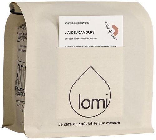 Caf&eacute; Lomi &ndash; Kaffeebohnen &ndash; J'ai deux amours - 250 g