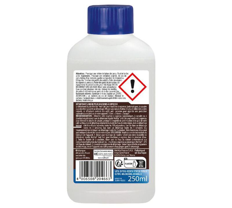 Melitta Liquid Descaler for Automatic Coffee Machines - 250ml image number 1