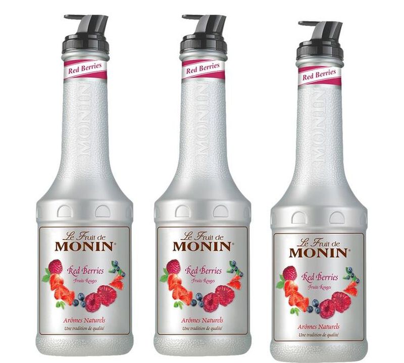 Lot de 3 pur&eacute;es de Fruit de Monin - Fruits Rouges - 3 x 1L image number 0