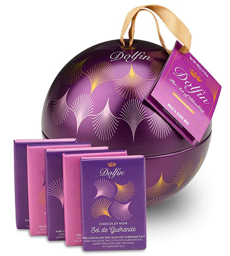 Boule de No&euml;l - Chocolats lait et noir 10 x 10 g - DOLFIN image number 1