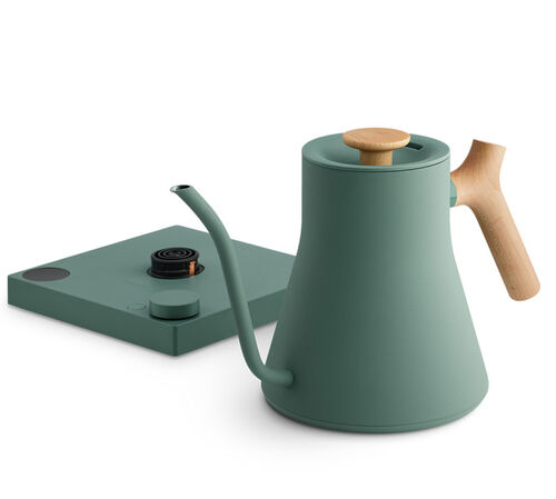 Fellow - Wasserkocher -  0.9L -  Smoke Green + Ahornholzgriff image number 2