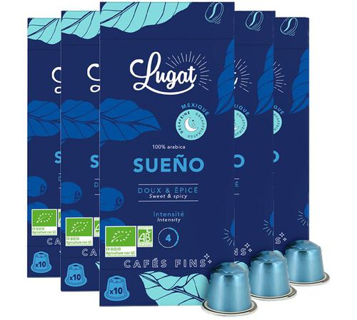 Lugat Nespresso* Original Compatible Capsules Sueno Decaf x 50