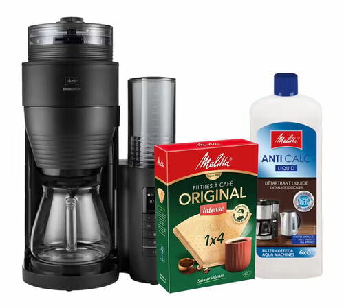 Cafeti&egrave;re filtre AromaFresh 1030-01 Glass Pro + filtres 1x4 + d&eacute;tartrant 250 ml - Melitta