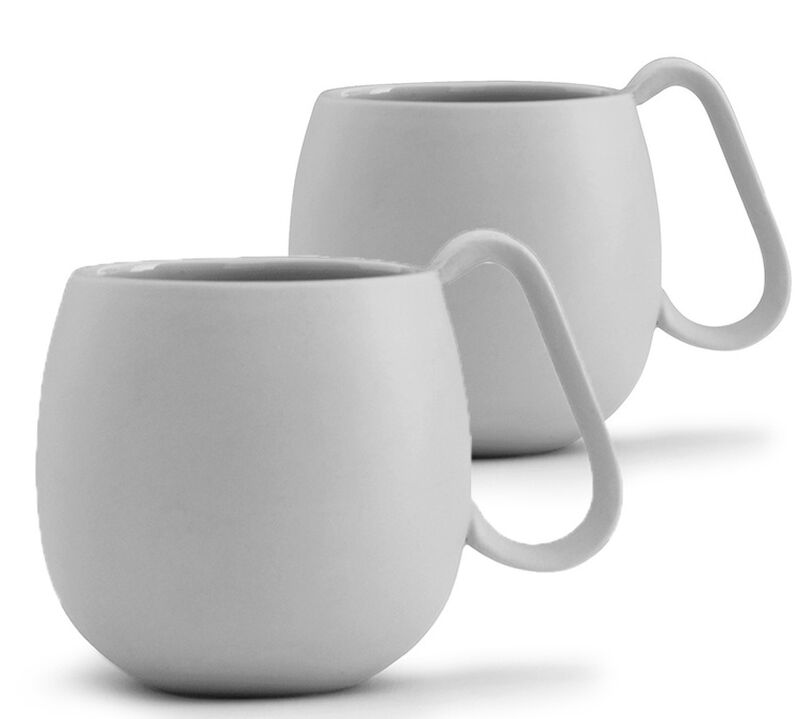 Viva Scandinavia Set of Two Porcelain Cups Light Grey Nina - 28cl image number 0