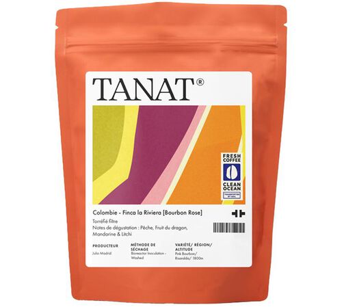 Tanat - Caff&egrave; in chicchi -&nbsp;Colombie - Finca La Riviera [Bourbon Rose] - 200g