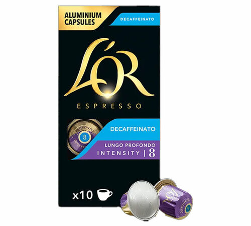 10 capsules compatibles Nespresso* Original Lungo Profondo Decaf&eacute;in&eacute; - L'OR ESPRESSO