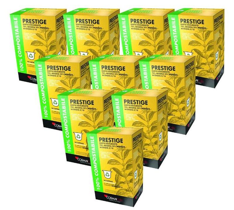 100 Nespresso* Original Compatible Capsules Prestige &ndash; COSMAI CAFFE image number 0