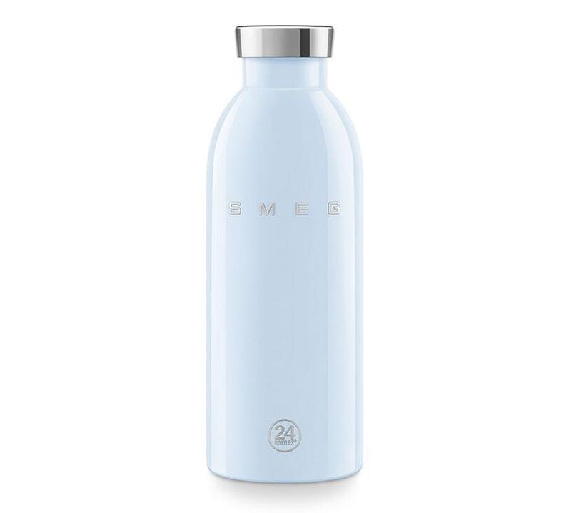 Bouteille isotherme double paroi bleu azur WBF01PB - Ann&eacute;es 50 - 50 cl- SMEG image number 0
