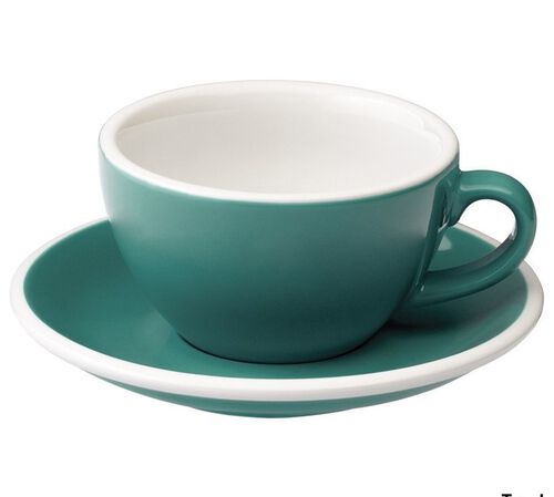 Loveramics Set mit 6 Cappuccinotassen EGG mit Untertassen Teal - 200 ml image number 1