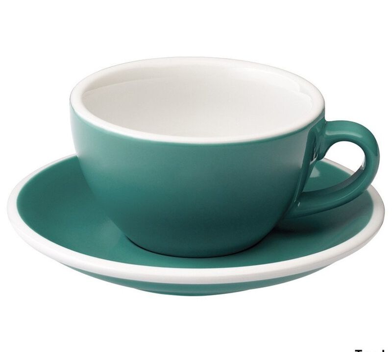 Loveramics Set mit 6 Cappuccinotassen EGG mit Untertassen Teal - 200 ml image number 1