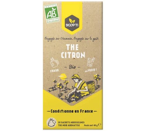 Th&eacute; Noir Citron Bio - 20 sachets - 1336 (SCOP TI)