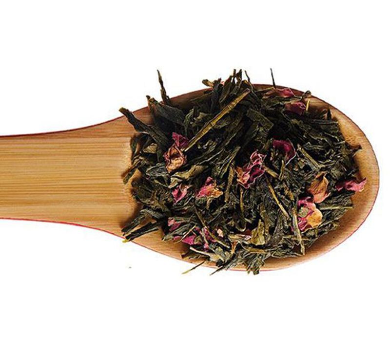 Comptoir Fran&ccedil;ais du Th&eacute; 'Rose-litchi' green tea - 100g loose leaf tea image number 2