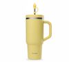 Gourde isotherme avec paille et embout - Travel cup jaune citron - 90 cl - QWETCH image number 0