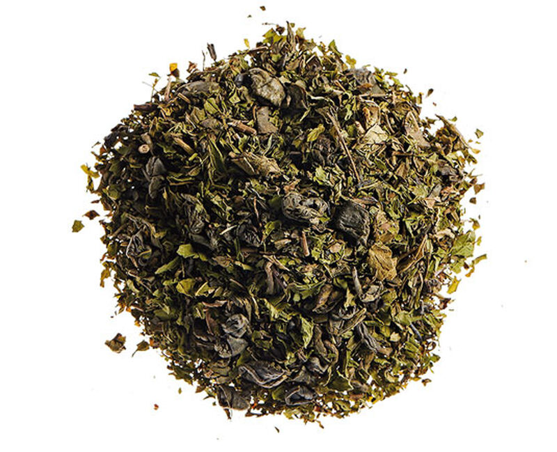 Th&eacute; des Oasis mint green tea - 90g loose leaf tea in tin by Comptoir Fran&ccedil;ais du Th&eacute; image number 1