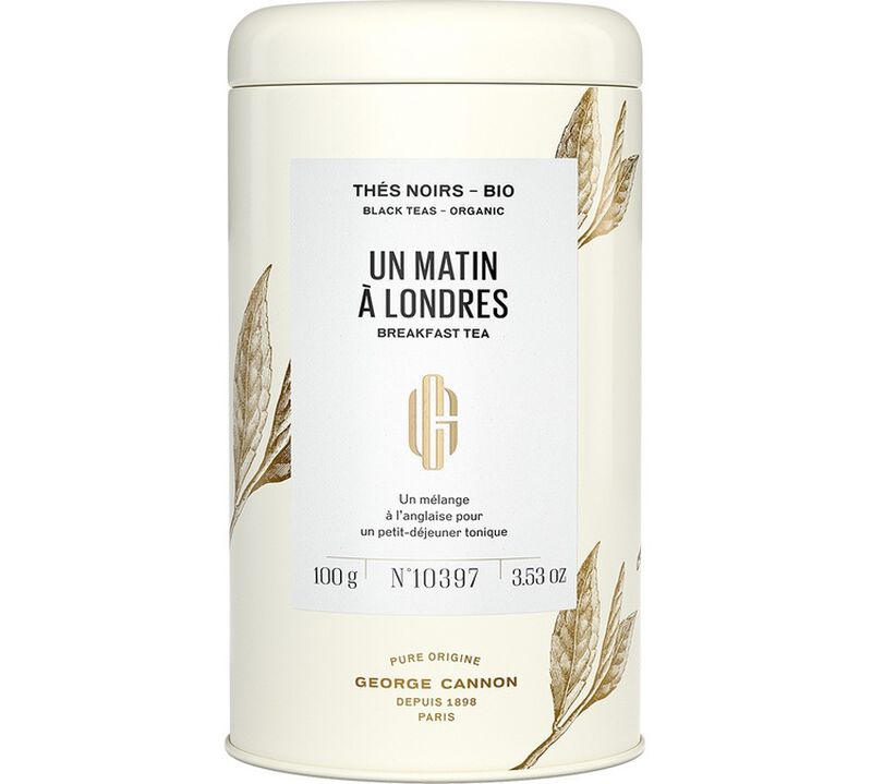 George Cannon Organic Loose Leaf Black Tea Un matin &agrave; Londres Pure Origine Tin Box - 100g image number 0