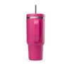 Gourde isotherme avec paille Travel cup magenta - 90 cl - QWETCH image number 2