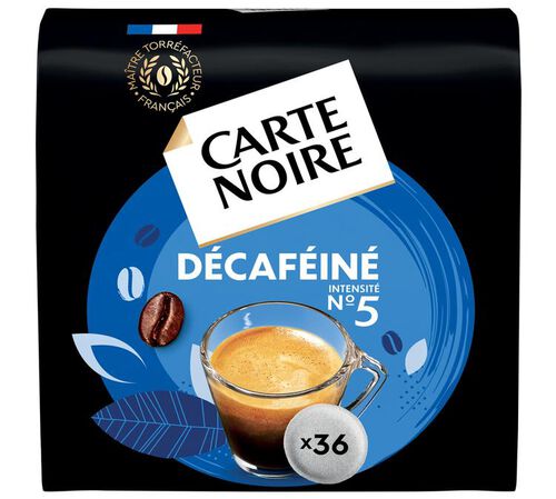 36 dosettes souples n&deg;5 D&eacute;caf&eacute;in&eacute; - CARTE NOIRE
