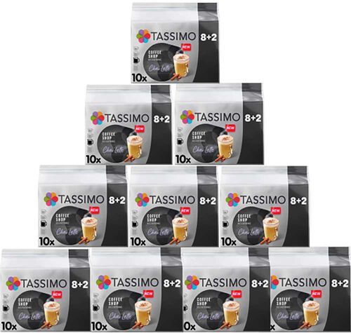Tassimo Coffee Shop Chai Latte Pods 10 Packs (100 Drinks)