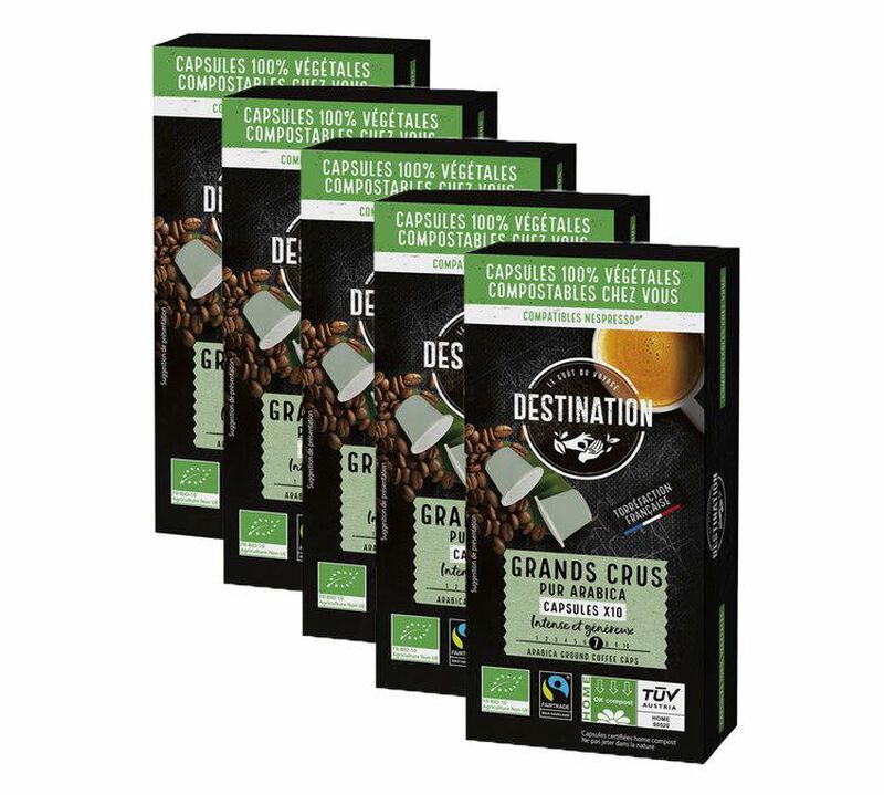 50 capsules compatibles Nespresso* Original - Grands Crus Equitable Pur Arabica Bio  - DESTINATION image number 0