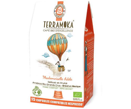15 Nespresso* Original Compatible Compostable Capsules Melle Ad&egrave;le &ndash; TERRAMOKA