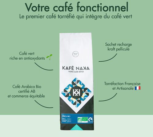 250 g - Caf&eacute; moulu - D&eacute;tox Bio - KAFE NAKA image number 1