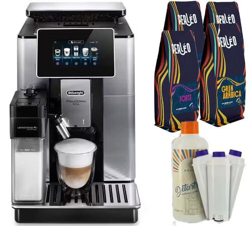 DELONGHI Primadonna Soul ECAM 610.75.MB Carafe &agrave; caf&eacute; + Mug Contigo + pack entretien 6 mois de caf&eacute; et d'entretien