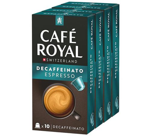 50 Nespresso* Original Compatible Capsules Decaffeinato &ndash; CAFE ROYAL