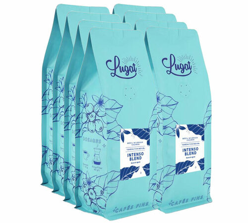8 kg - Caf&eacute; en grain Intenso Blend (anciennement nomm&eacute; Blend Italien) - Caf&eacute;s Lugat