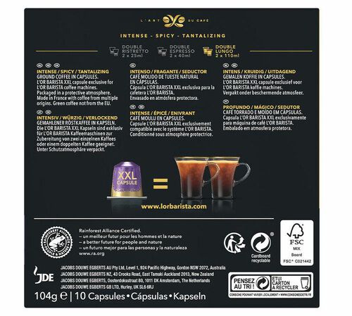 L'Or Barista Double Lungo Profundo n&deg;8 x 10 XXL coffee pods image number 1