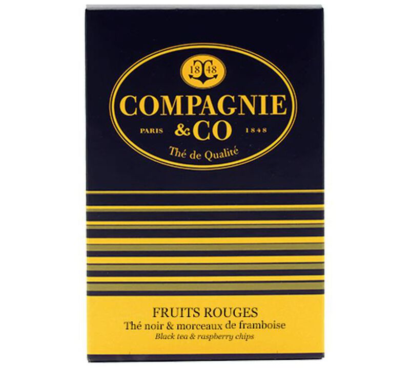 Quatre Fruits Rouges flavoured black tea - 25 pyramid bags -  Compagnie Coloniale image number 0