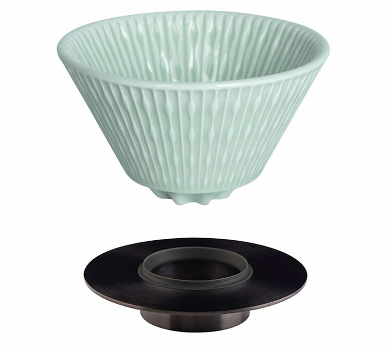 Loveramics Flatbed Coffee Dripper with Holder - Celadon Green - 200ml image number 0