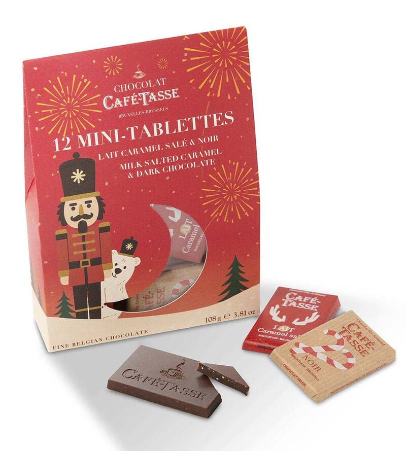 Caf&eacute;-Tasse Christmas Pack of 12 Chocolate Bars image number 0