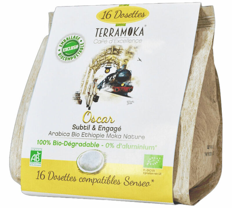 TerraMoka 'Oscar' organic coffee pods for Senseo x 16 image number 0