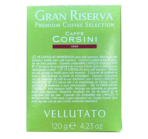 Caff&egrave; Corsini- Gran Riserva Vellutato- Kapseln kompatibel A Modo Mio Lavazza - 16 Kapseln image number 2