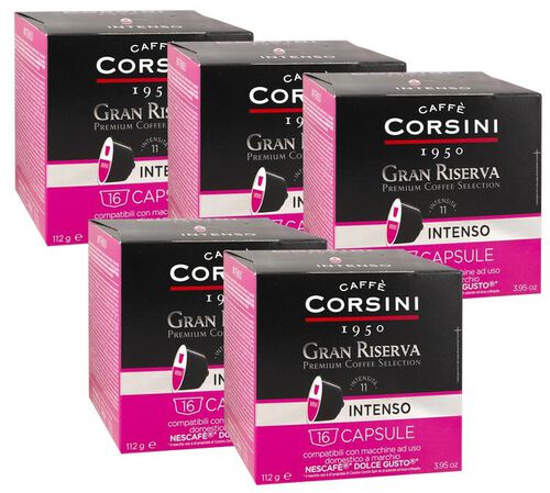 80 Nescaf&eacute;* Dolce Gusto* Compatible Pods Gran Riserva Intenso &ndash; CORSINI