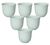 6 Tasses &agrave; caf&eacute; emboss&eacute;es 250 ml bleu c&eacute;ladon - LOVERAMICS image
