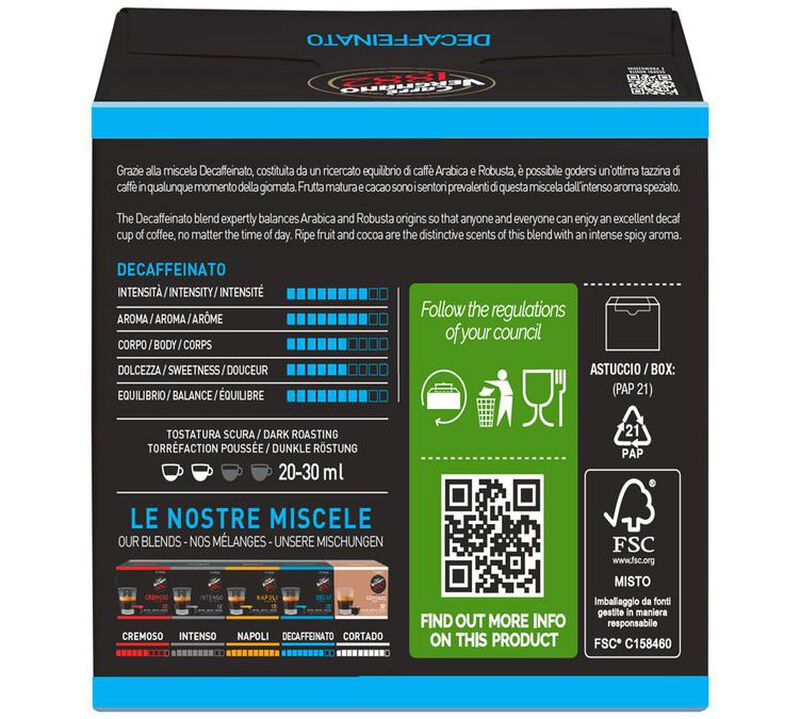12 Nescaf&eacute;* Dolce Gusto* Compatible Pods Decaffeinato &ndash; CAFFE VERGNANO image number 1