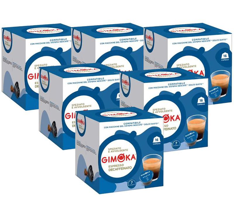 96 Nescafe* Dolce Gusto* Compatible Pods Espresso Decaffeinato &ndash; GIMOKA image number 0