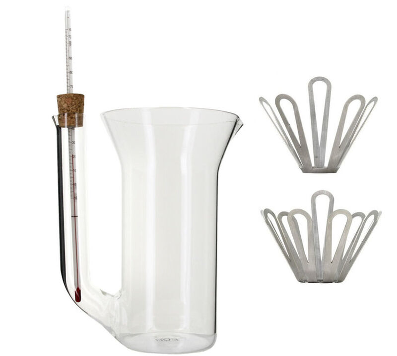 E&B glass carafe + thermometer and kalita filter holder, dripper and pour over image number 0