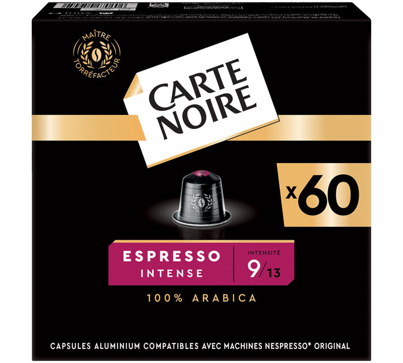 60 capsules compatibles Nespresso* Original - Espresso Intense n&deg;9 - CARTE NOIRE image number 0