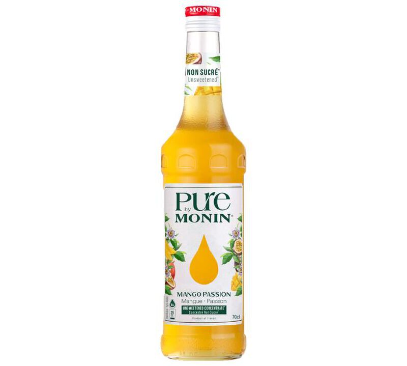 Pure by Monin Mango Passion Konzentrat ohne Zuckerzusatz, 0,7L image number 0