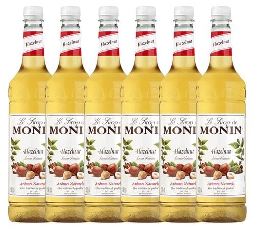 Sirop Noisette + pompe doseuse Bouteille plastique  6 x 1L - MONIN