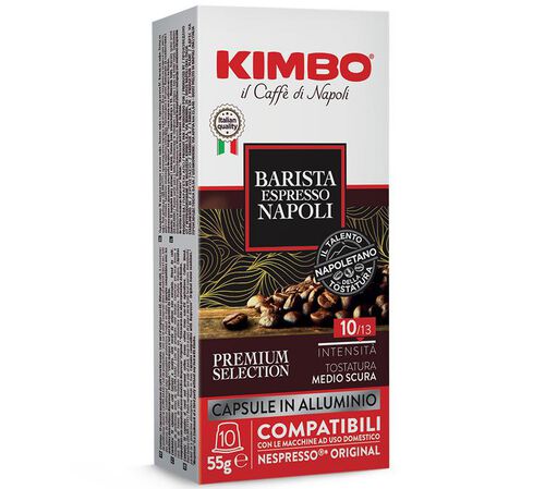 10 Nespresso* Original Compatible Capsules Espresso Barista Napoli &ndash; KIMBO