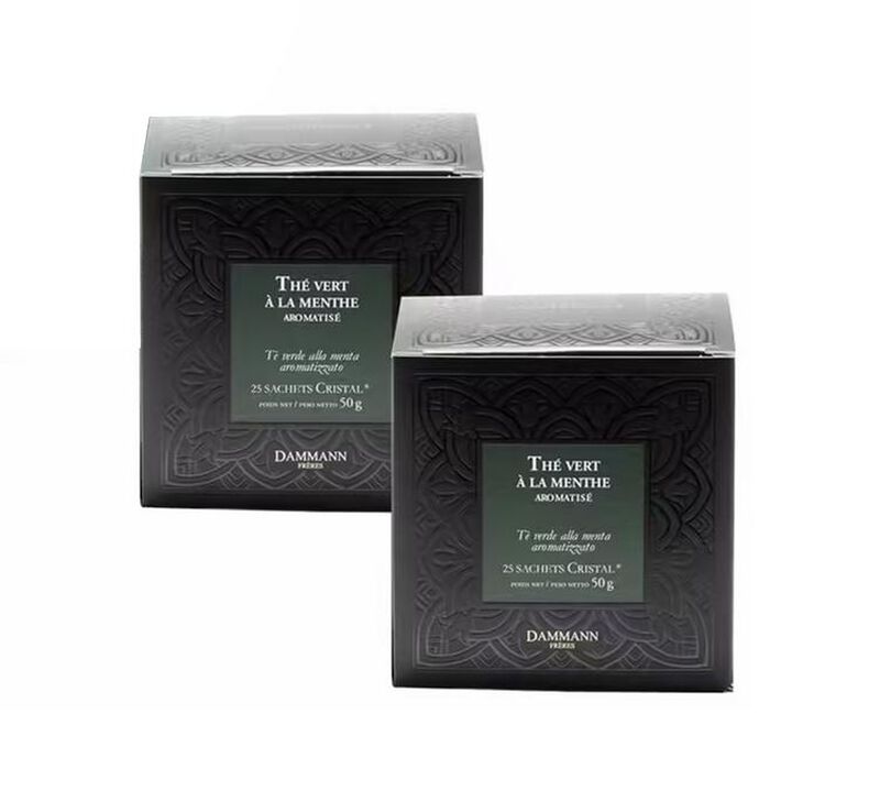 Th&eacute; Vert &agrave; la Menthe - 40 sachets achet&eacute;s 10 OFFERTS - DAMMANN FR&Egrave;RES image number 0