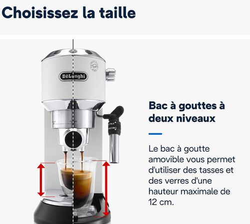 Machine expresso DELONGHI Dedica EC695.W Blanche Dedica Style image number 7