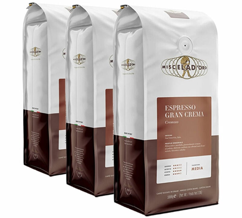 Lot Caf&eacute; en grains Gran Crema 3x1kg - Miscela d'Oro image number 0